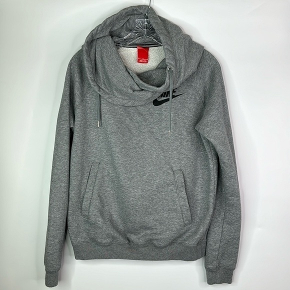 Nike Tops - Nike Pullover Funnel Turtleneck Grey Sweatshirt Size Medium